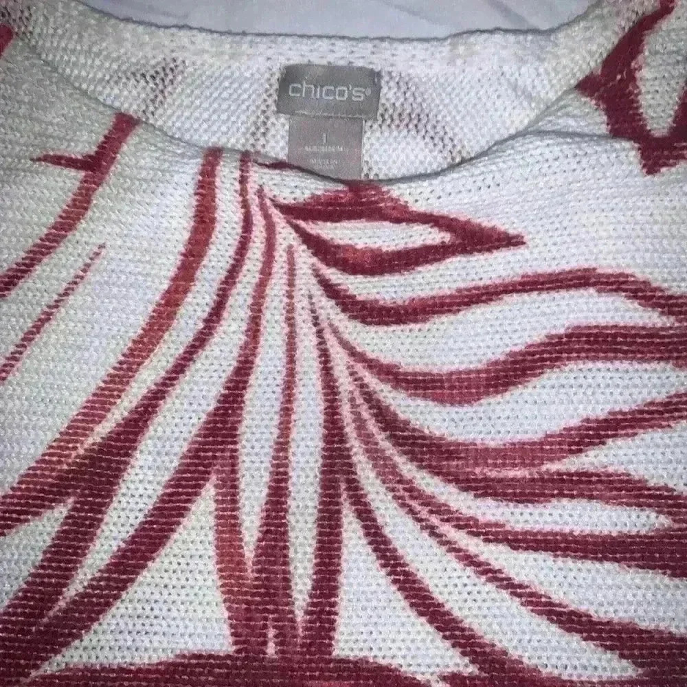 Chico's Women's Pullover Sweater Short Sleeves Size 1(medium) - Picture 2 of 14